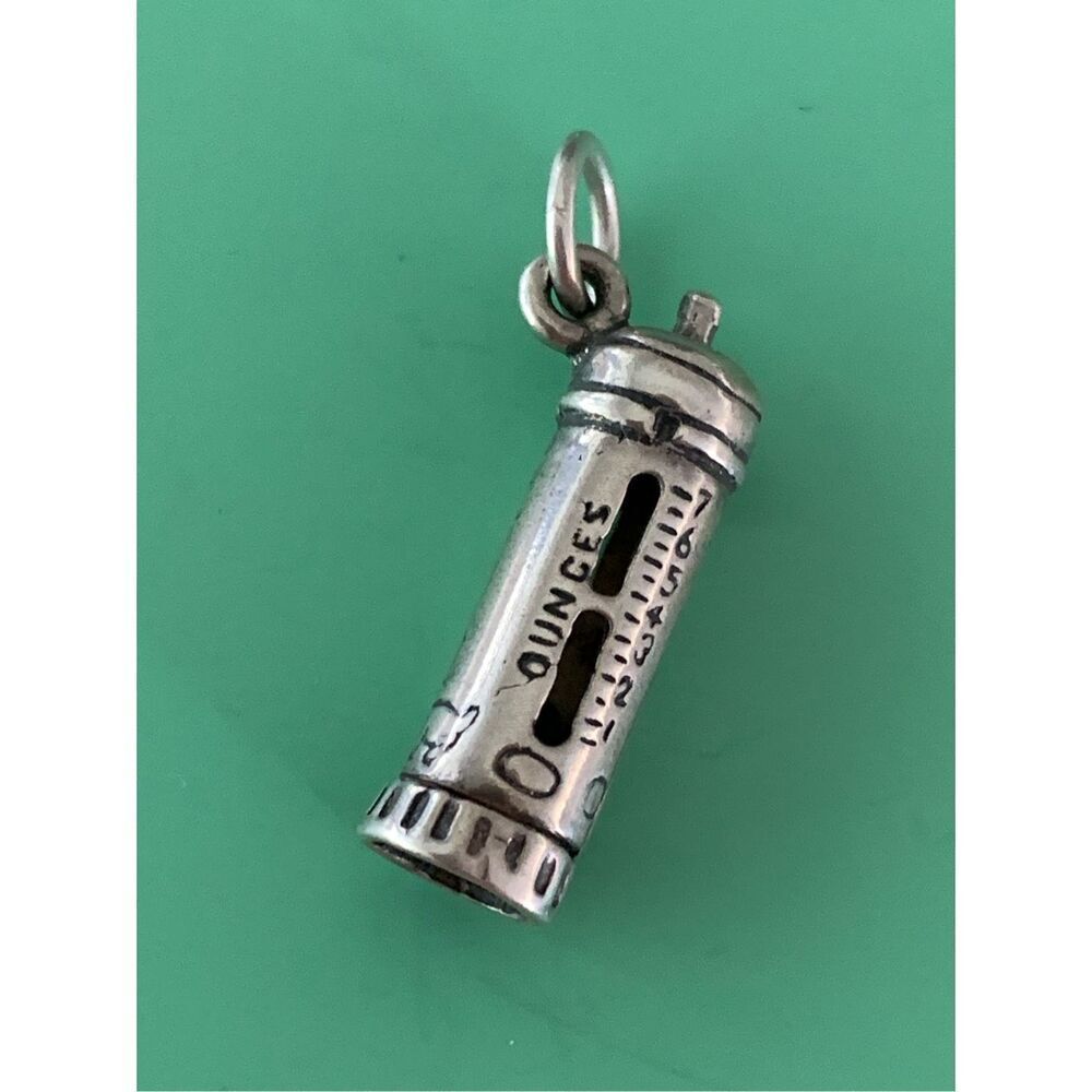 Baby Bottle Sterling Silver Jewelry Charm #baby